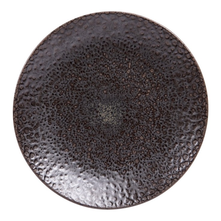 Assiette de présentation Basalte 32 cm en grès