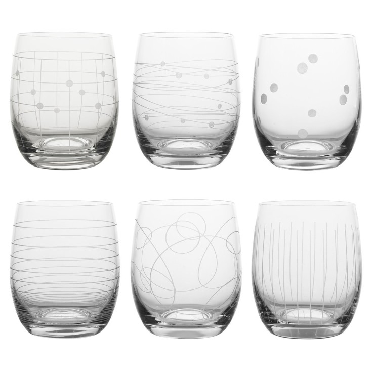 Coffret de 6 gobelets Graphik 30 cl en cristallin