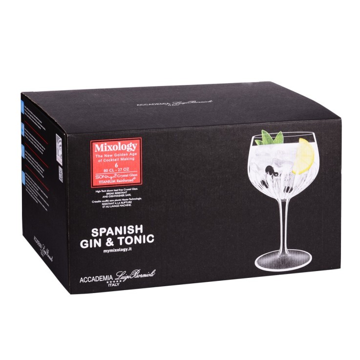 Verre à pied gin & tonic Mixology 80 cl (lot de 6) en cristallin