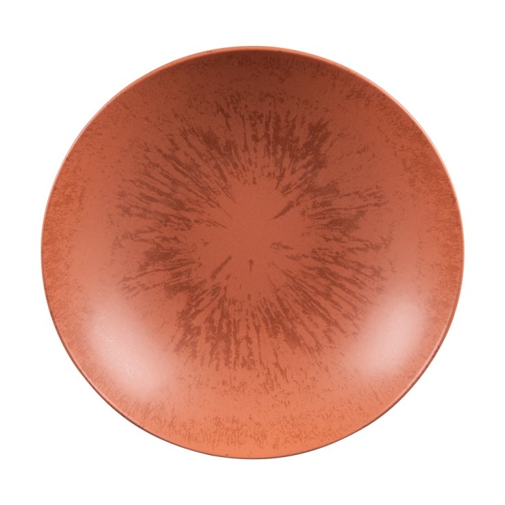 Assiette Creuse Onyx 22 cm Terracotta (lot de 6) en grès