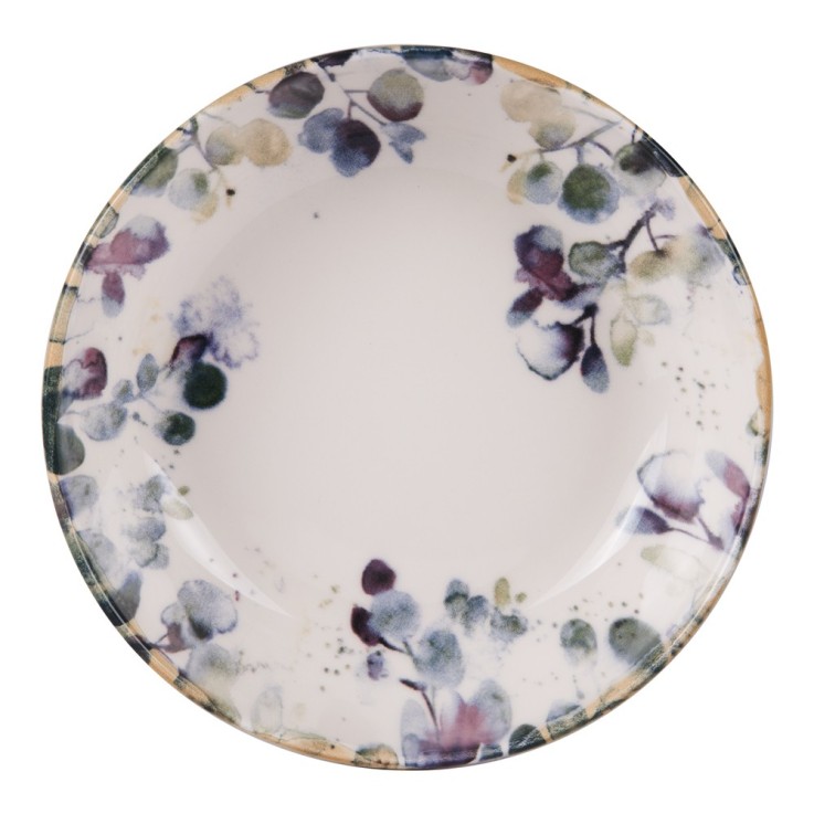 Assiette à pâtes Garden 22x6 cm (lot de 6) en faïence