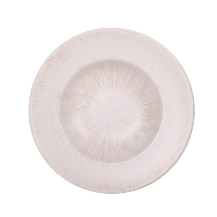 Assiette à pates Onyx 27 cm crème (lot de 6) en grès