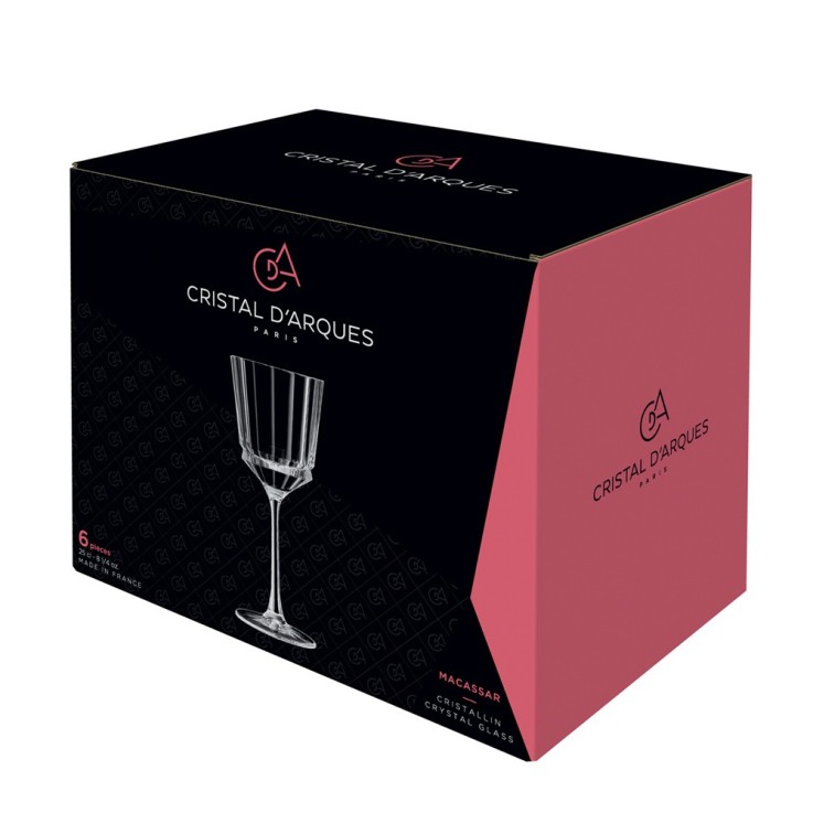 Verre à pied macassar 25 cl (lot de 6)