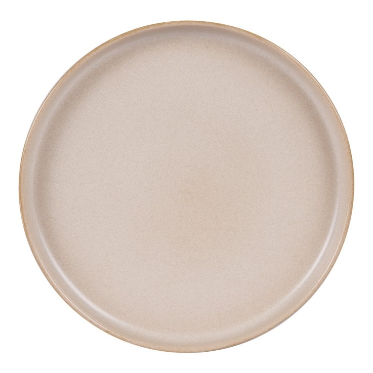 Assiette à dessert Uno sable 22 cm (lot de 6) en grès