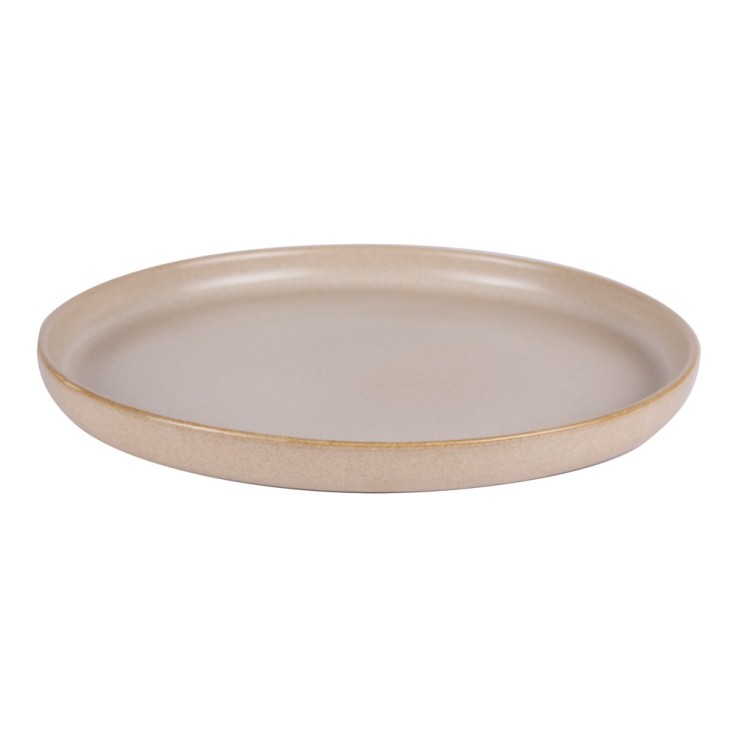 Assiette à dessert Uno sable 22 cm (lot de 6) en grès