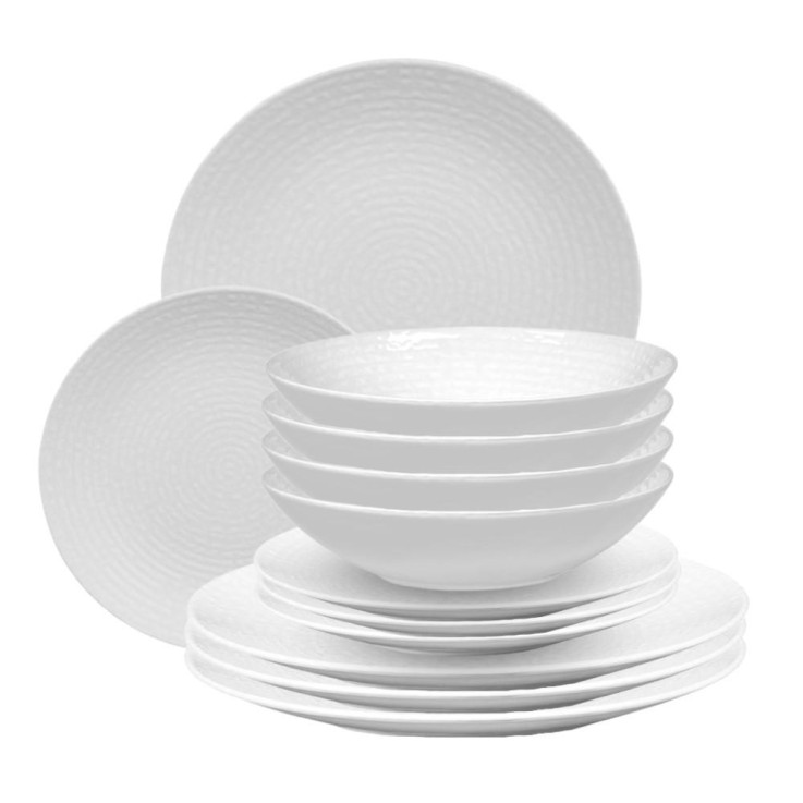 Service d'assiettes 12 pièces Ayra en grès