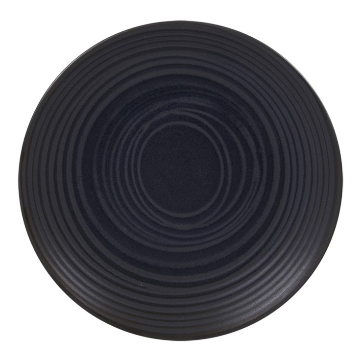 Assiette à dessert Moon Noir  22,5 cm (lot de 6) en grès