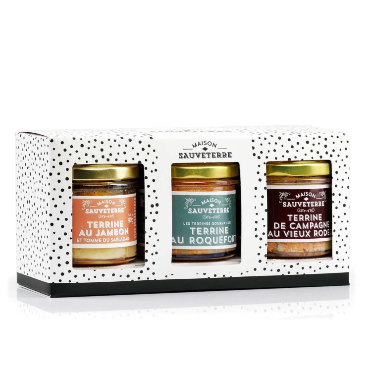 Assortiment de 3 terrines fromagères - Lot de 3 verrines