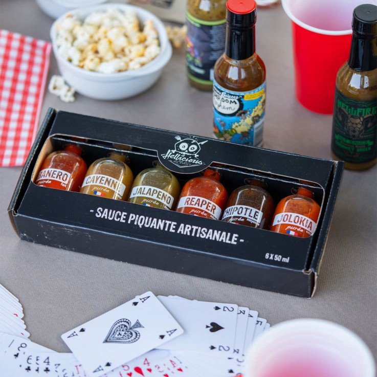 Coffret de 6 purées de piment Hellicious - Le coffrets (6 x 50ml)