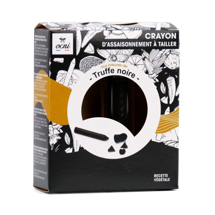 Crayon d'assaisonnement à tailler - Brisures de truffe noire - Coffret 1 crayon 18g + 1 taille-crayon