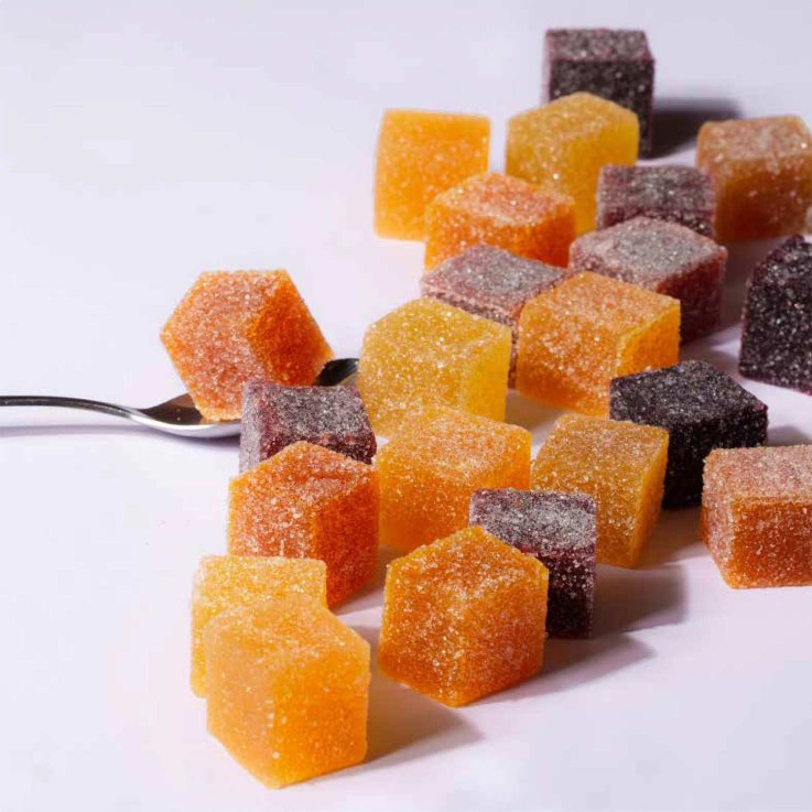 Coffret 16 pâtes de fruits d'Auvergne assorties - Grande Tradition bio - Boîte de 210g