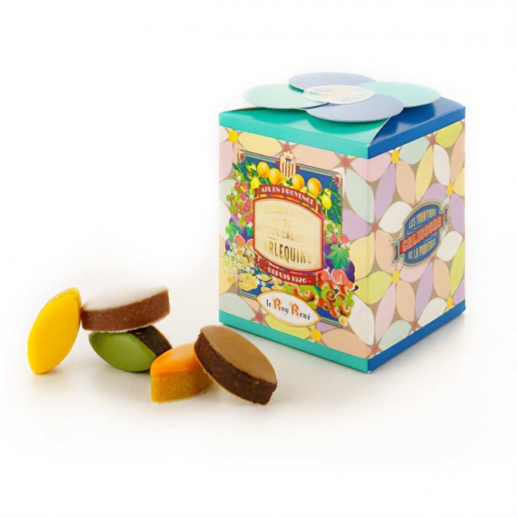 Assortiment de petits calissons d'Aix Roy René  - boîte papillon - Boîte de 125g