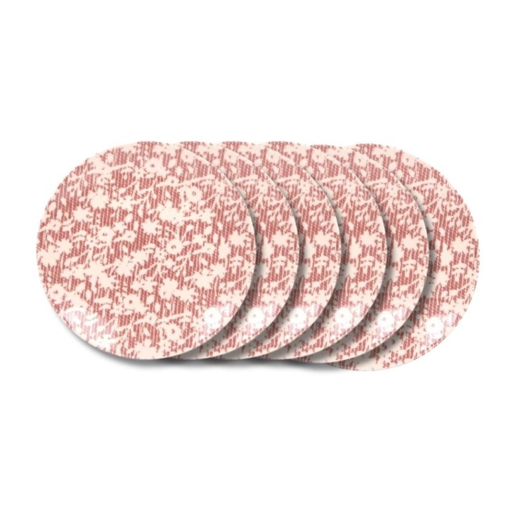 Assiette à dessert Léa rouge 21 cm (lot de 6) en grès
