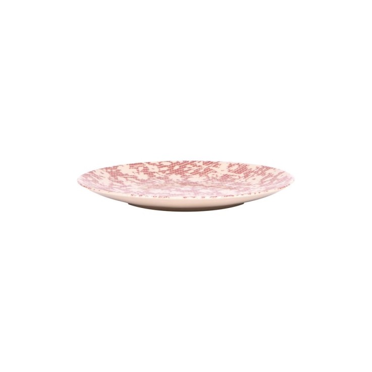 Assiette à dessert Léa rouge 21 cm (lot de 6) en grès