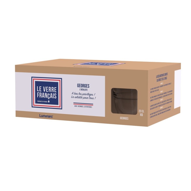 Coffret de 6 gobelets Georges 23 cl en verre