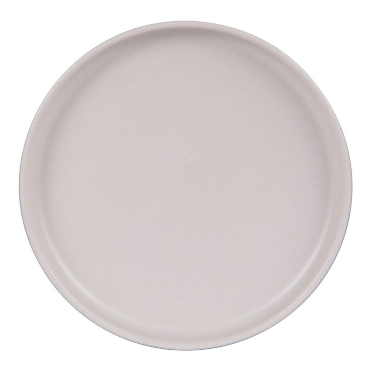 Assiette à dessert Uno crème 22 cm (lot de 6) en grès
