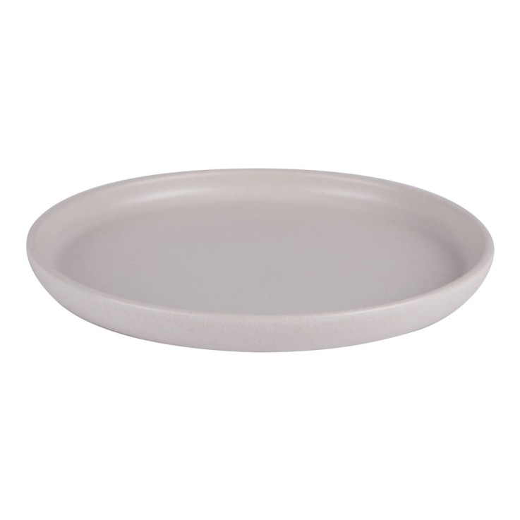 Assiette à dessert Uno crème 22 cm (lot de 6) en grès