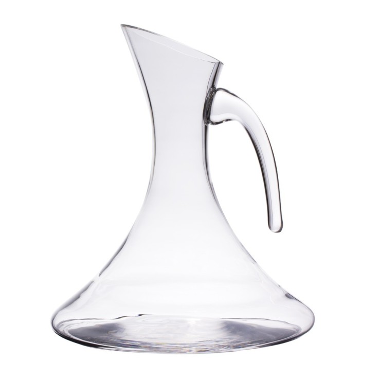 Carafe fond plat avec anse 1 l en verre