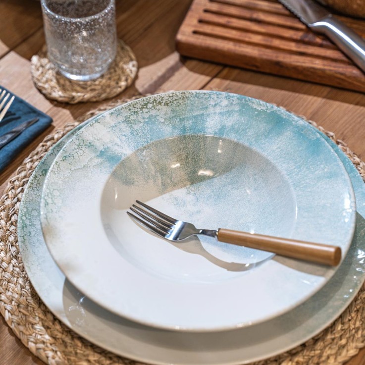 Assiette plate Islande 27 cm (lot de 6) en grès