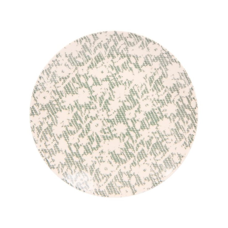 Assiette plate Léa verte 27 cm (lot de 6) en grès