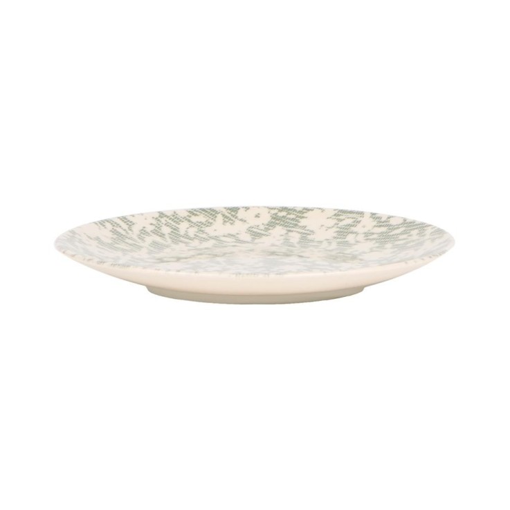 Assiette plate Léa verte 27 cm (lot de 6) en grès