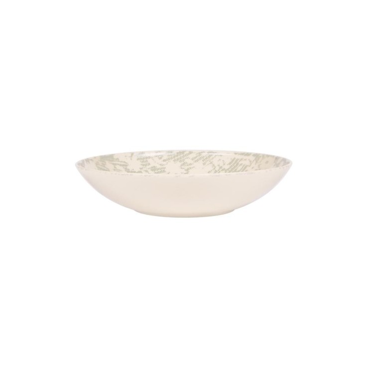 Assiette creuse Léa verte 22 cm (lot de 6) en grès