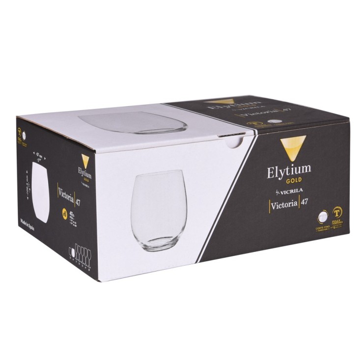 Boîte de 6 gobelets trempés Victoria 47 cl en verre