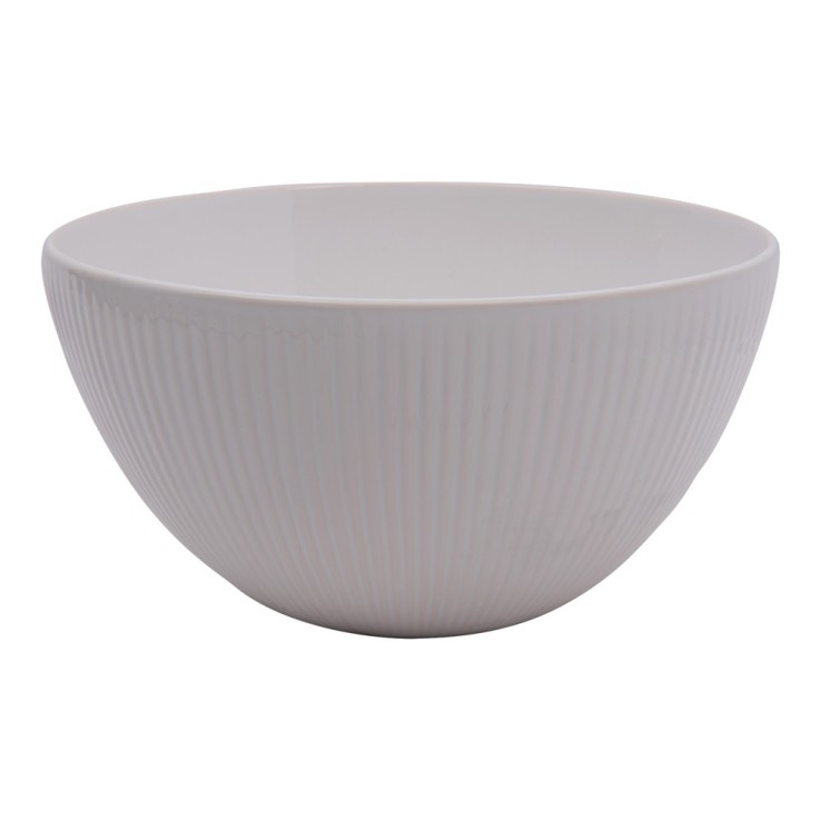 Saladier Bohémia 20 cm blanc en grès