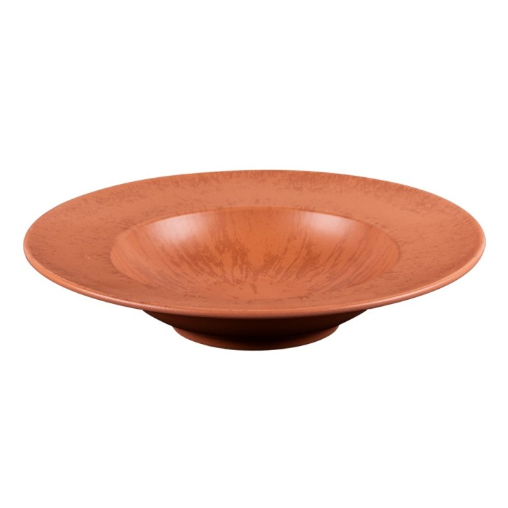 Assiette à pâtes Onyx 27 cm Terracotta (lot de 6) en grès