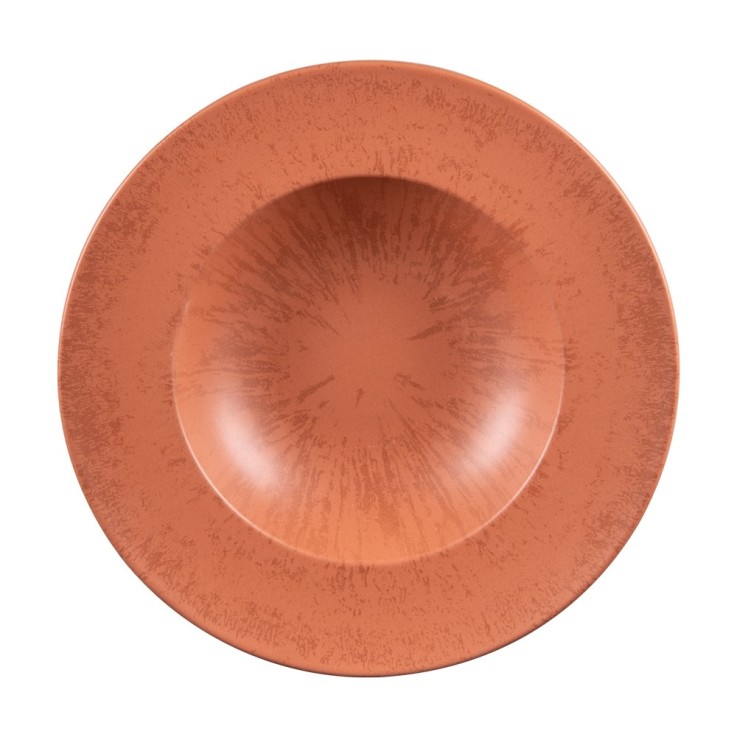Assiette à pâtes Onyx 27 cm Terracotta (lot de 6) en grès