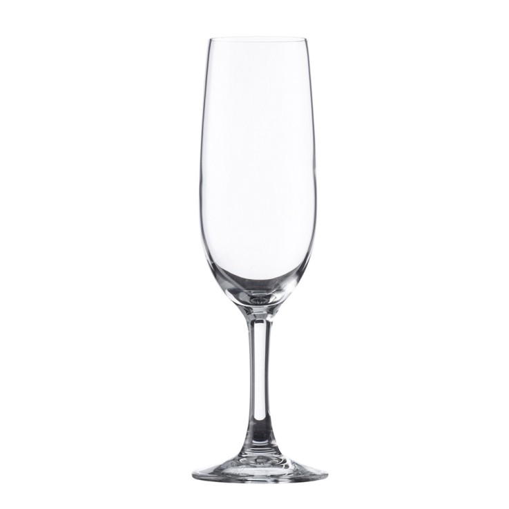Boîte de 6 flûtes à champagne trempées Victoria 17 cl en verre