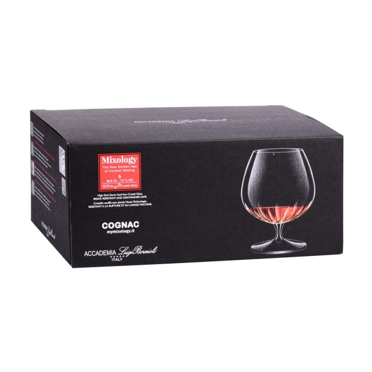 Verre à pied pour Cognac Mixology 46 cl (lot de 6) en cristallin