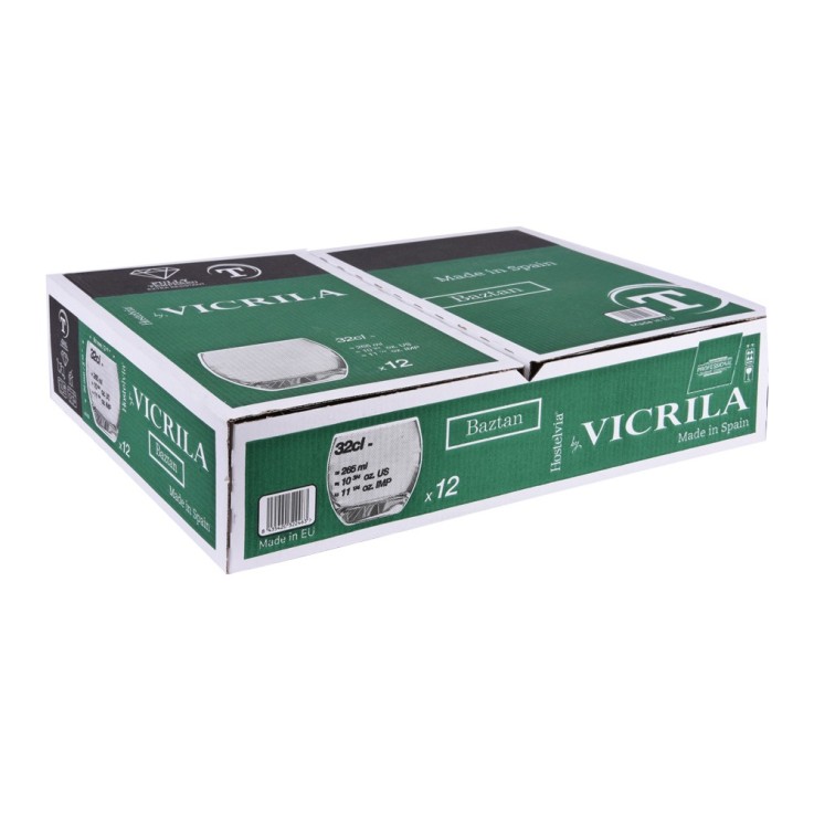 Boîte de 12 gobelets trempés  Baztan 32 cl en verre