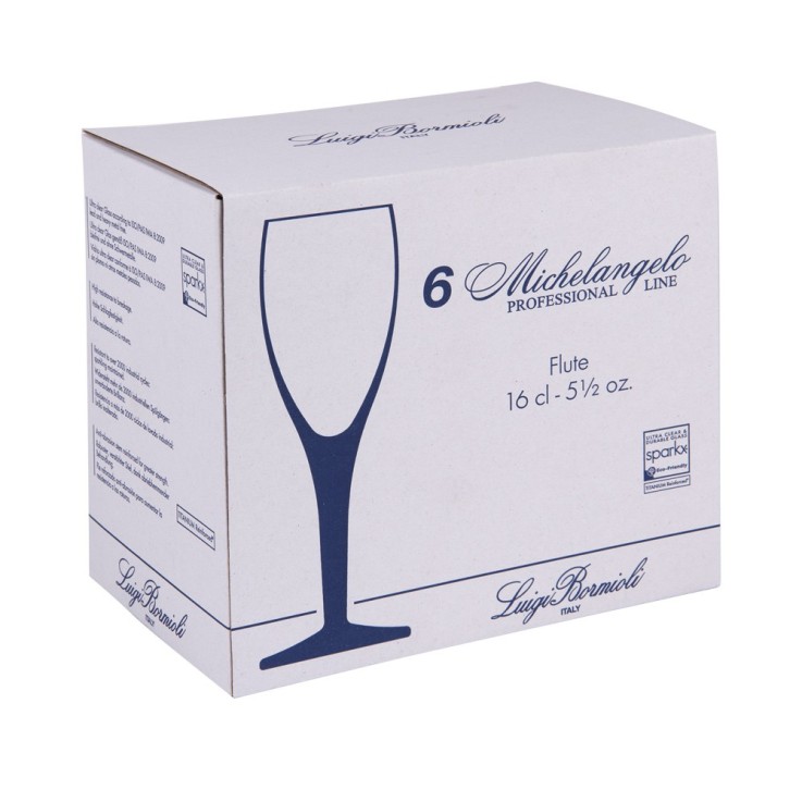 Flûte à champagne Michelangelo 16 cl (lot de 6) en verre