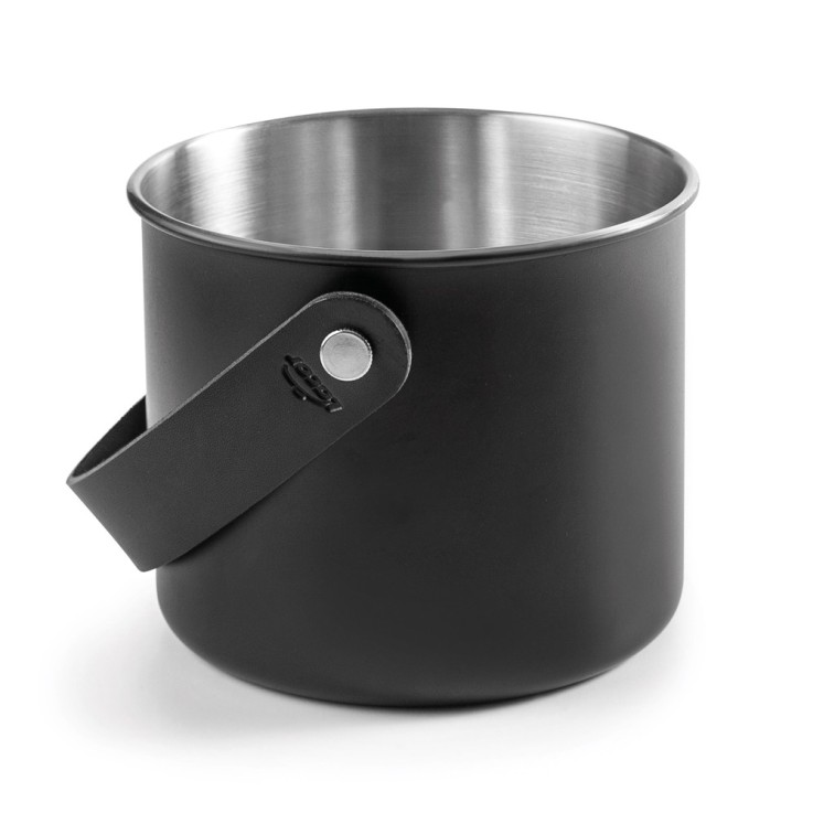 Seau à glace Moon 14 cm noir en inox