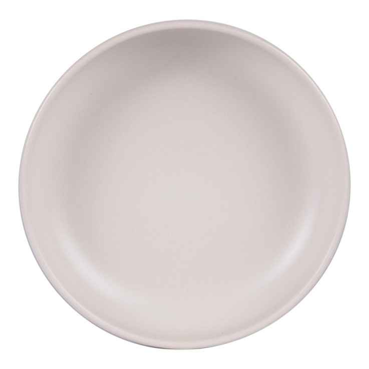 Assiette creuse Uno crème 22 cm (lot de 6) en grès