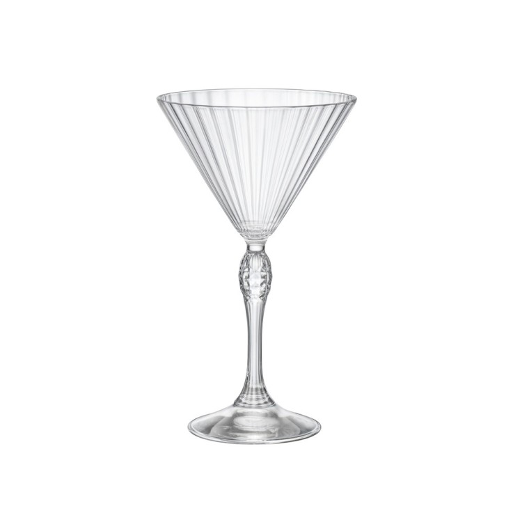 Boite de 4 verres martini America  24.5 cl en cristallin