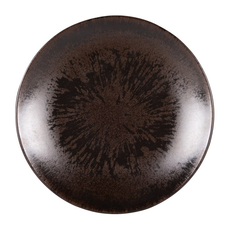 Assiette creuse Onyx 22 cm (lot de 6) en grès