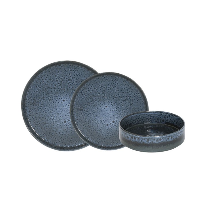 Service d'assiettes Abysses 12 pièces en grès
