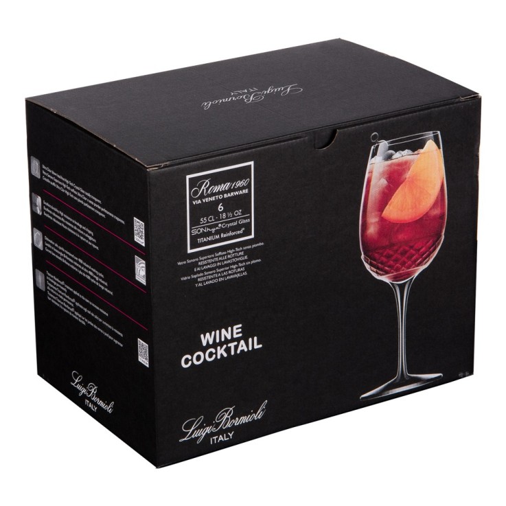 Boîte de 6 verres à cocktail Roma 55 cl en cristallin