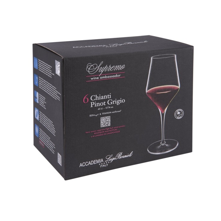 Verre à Pinot rouge Supremo 45 cl (lot de 6) en cristallin