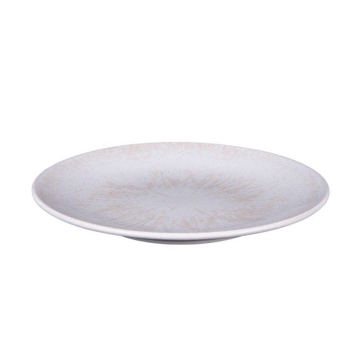 Assiette à dessert Onyx 21 cm crème (lot de 6) en grès