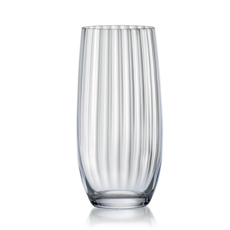 Boîte de 6 gobelets forme haute Waterfall 35 cl en cristallin