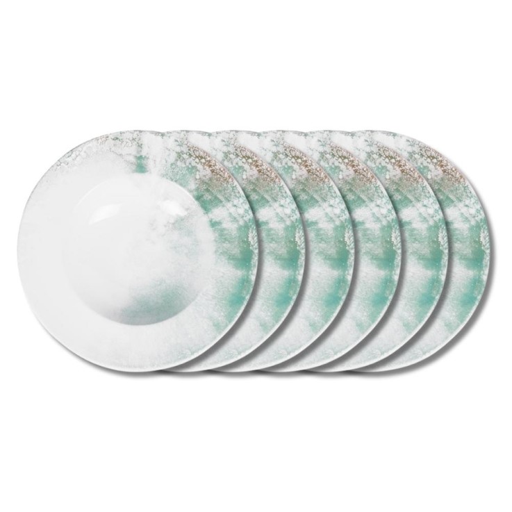 Assiette à pâtes Islande 27 cm (lot de 6) en grès