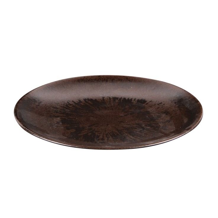 Assiette à dessert Onyx 21 cm (lot de 6) en grès