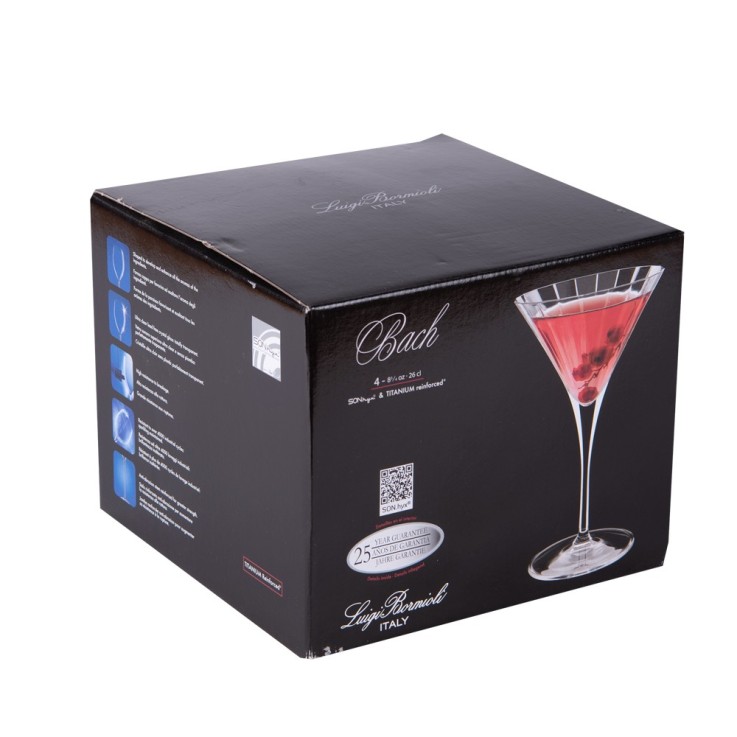 Boîte de 4 verres à Martini Bach 26 cl