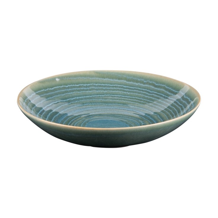 Assiette creuse moon lagon 22 cm (lot de 6) en grès