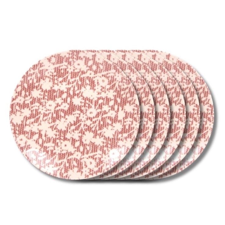 Assiette plate Léa rouge 27 cm (lot de 6) en grès