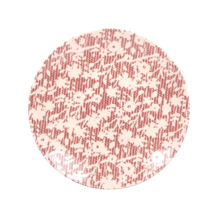 Assiette plate Léa rouge 27 cm (lot de 6) en grès