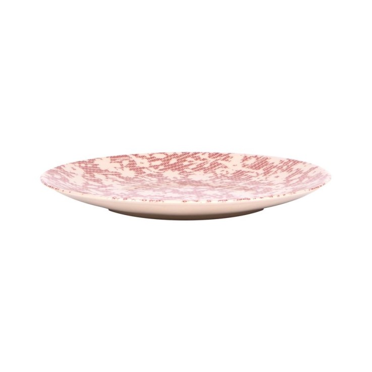 Assiette plate Léa rouge 27 cm (lot de 6) en grès